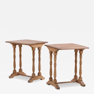 A Pair of French Oak Side Tables C 1900 