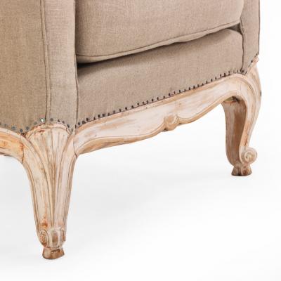 A Pair of French Painted Carved Tub Chairs C 1930 