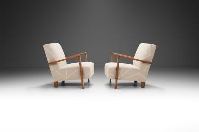 A Pair of Haagse School Art Deco Lounge Chairs The Netherlands 1930s
