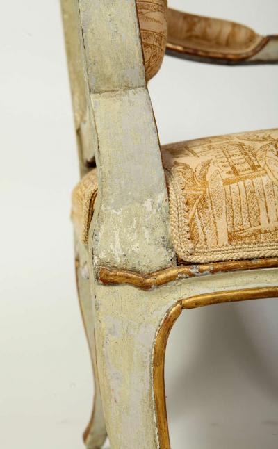A Pair of Italian 18th Century Painted Armchairs