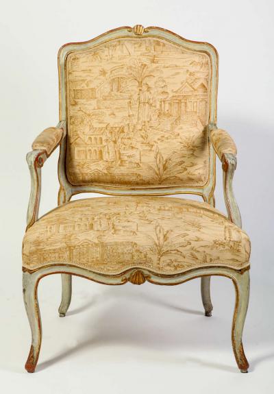 A Pair of Italian 18th Century Painted Armchairs