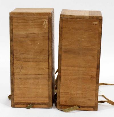 A Pair of Japanese Bronze Vase with Metal Inlays by Mitsufune