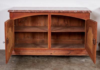 A Pair of Large Marble Top Buffets