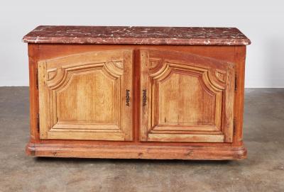 A Pair of Large Marble Top Buffets