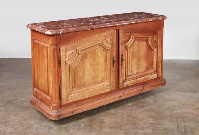 A Pair of Large Marble Top Buffets