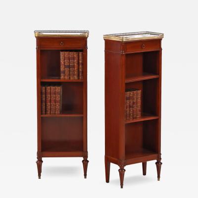 A Pair of Louis XVI Style Mahogany Bookcases C 1920 