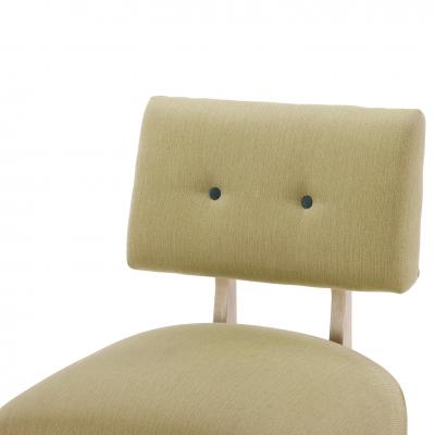 A Pair of MCM Painted and Upholstered Low Boudoir Chairs C 1950 