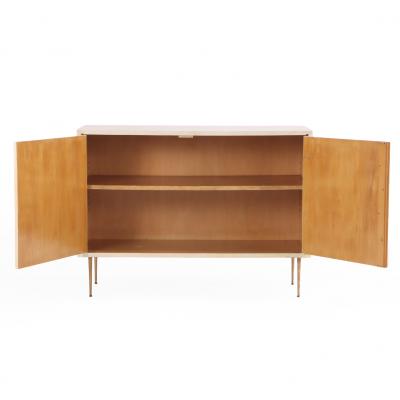 A Pair of MCM Pergamino Covered Cabinets Nightstands C 1950 