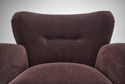 A Pair of Mid Century Armchairs With Stained Legs Europe Mid 20th Century