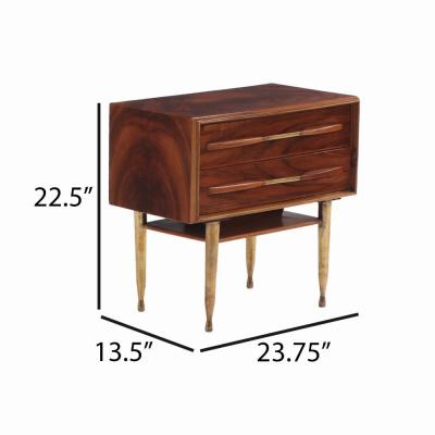 A Pair of Mid Century Modern Burl Walnut End Tables C 1960 