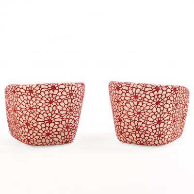 A Pair of Mid Century Modern style Barrel Back Chairs C 1980