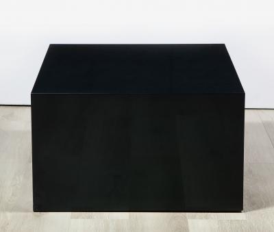 A Pair of Midnight Blue Lacquered Coffee Tables