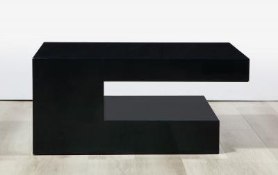 A Pair of Midnight Blue Lacquered Coffee Tables