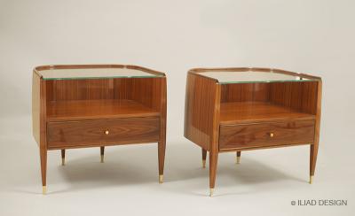 A Pair of Modernist Bedside Tables by Iliad Design