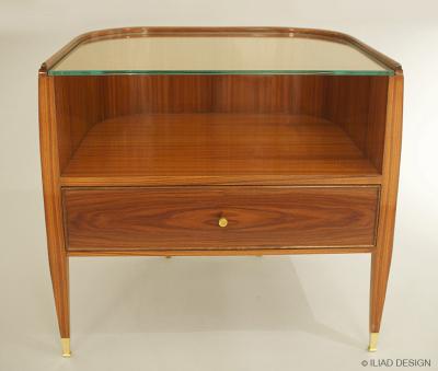 A Pair of Modernist Bedside Tables by Iliad Design