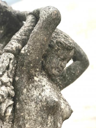 A Pair of Monumental Italian Limestone Vases 18th century style