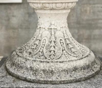 A Pair of Monumental Italian Limestone Vases 18th century style