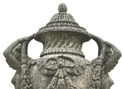 A Pair of Monumental Italian Limestone Vases 18th century style