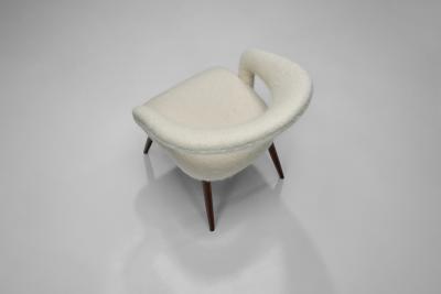 A Pair of Oak Cocktail Chairs Europe 1950s