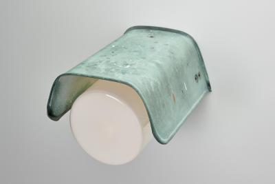 A Pair of Opal Glass and Copper Wall Lamps for S hk liikkeiden Oy Finland 1930s