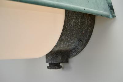 A Pair of Opal Glass and Copper Wall Lamps for S hk liikkeiden Oy Finland 1930s