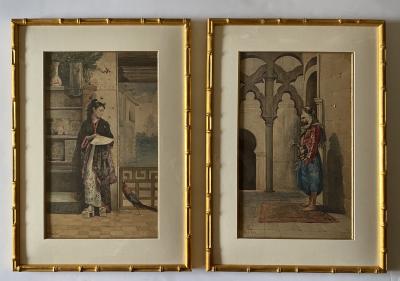 A Pair of Orientalist Watercolors