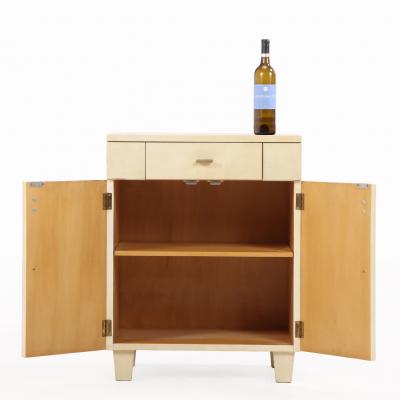 A Pair of Parchment Clad Cabinets or Nightstands C 1960 