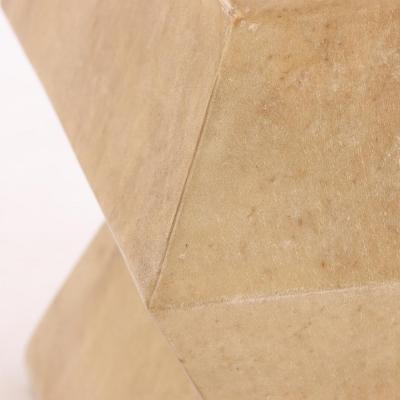 A Pair of Parchment Covered Stools of architectural form 