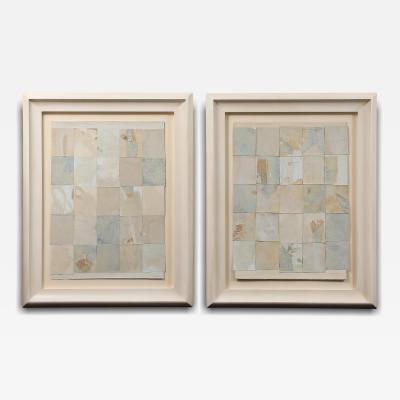 A Pair of Patchwork Painterly Collages