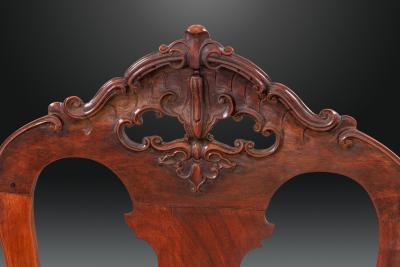 A Pair of Portuguese Padouk Side Chairs