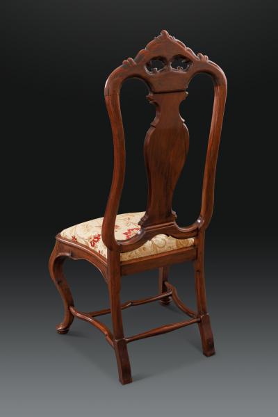 A Pair of Portuguese Padouk Side Chairs