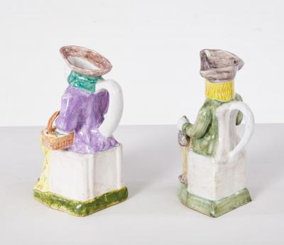 A Pair of Provencal Faience Vineyard Pitchers