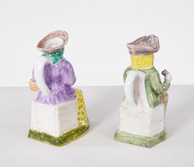 A Pair of Provencal Faience Vineyard Pitchers