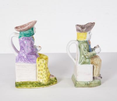 A Pair of Provencal Faience Vineyard Pitchers
