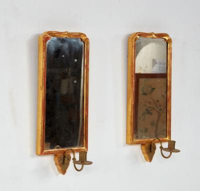 A Pair of Queen Anne Gilt Candle Sconces