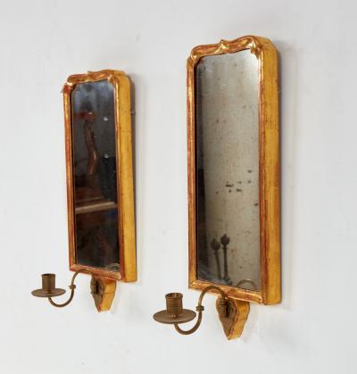 A Pair of Queen Anne Gilt Candle Sconces