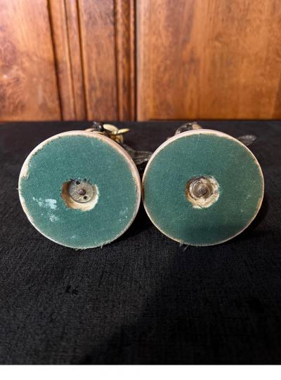 A Pair of Regency Bronze Gilt bronze Marble Candle sticks