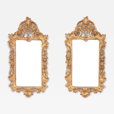 A Pair of Rococo Giltwood Mirrors