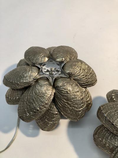 A Pair of Silver Plated Bronze Mol ne Sconces by Claudio Gonzalez 2012