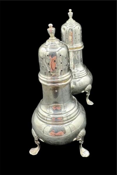 A Pair of Sterling Silver Salt Pepper Shaker