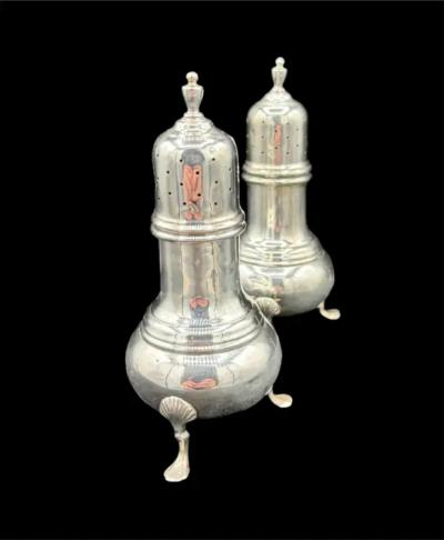 A Pair of Sterling Silver Salt Pepper Shaker