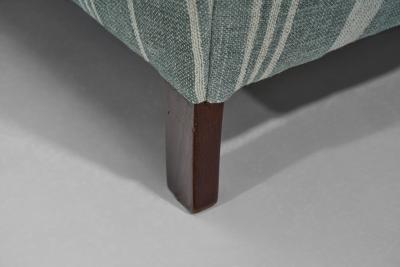 A Pair of Striped Art Deco Armchairs with Stained Oak Frame Europe ca 1930s