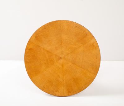 A Pair of Swedish Birch Tripod Pedestal Tables Circa 1940s