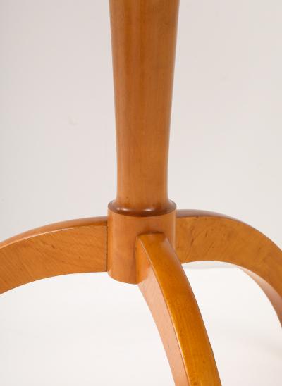 A Pair of Swedish Birch Tripod Pedestal Tables Circa 1940s