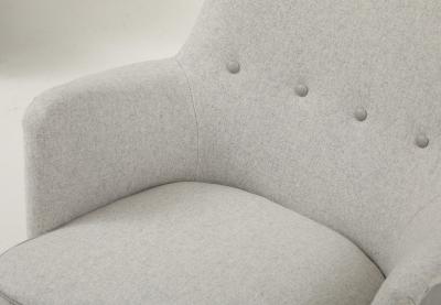 A Pair of Swedish Modern Upholstered Armchairs Circa 1940s