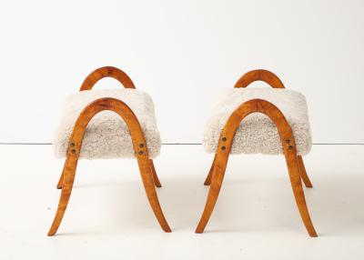 A Pair of Swedish Modernist stool Ca 1950s
