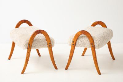 A Pair of Swedish Modernist stool Ca 1950s