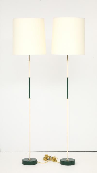 A Pair of Swedish Painted Floor Lamps Circa 1940s