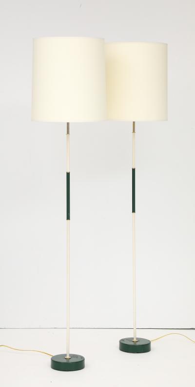 A Pair of Swedish Painted Floor Lamps Circa 1940s