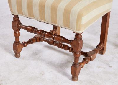 A Pair of Tall Back Upholstered Side Chairs
